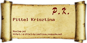 Pittel Krisztina névjegykártya