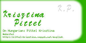 krisztina pittel business card